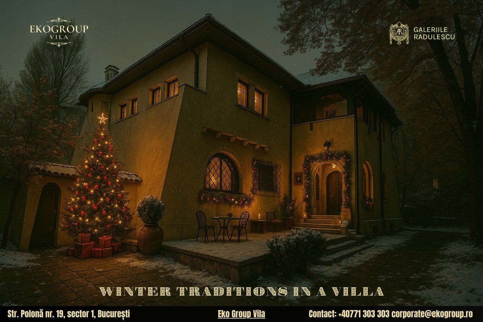 Poveste de Craciun: Reconstituirea Magiei Crăciunului anilor ’30 la fosta Casă Tătărăscu, astăzi Eko Group Vila