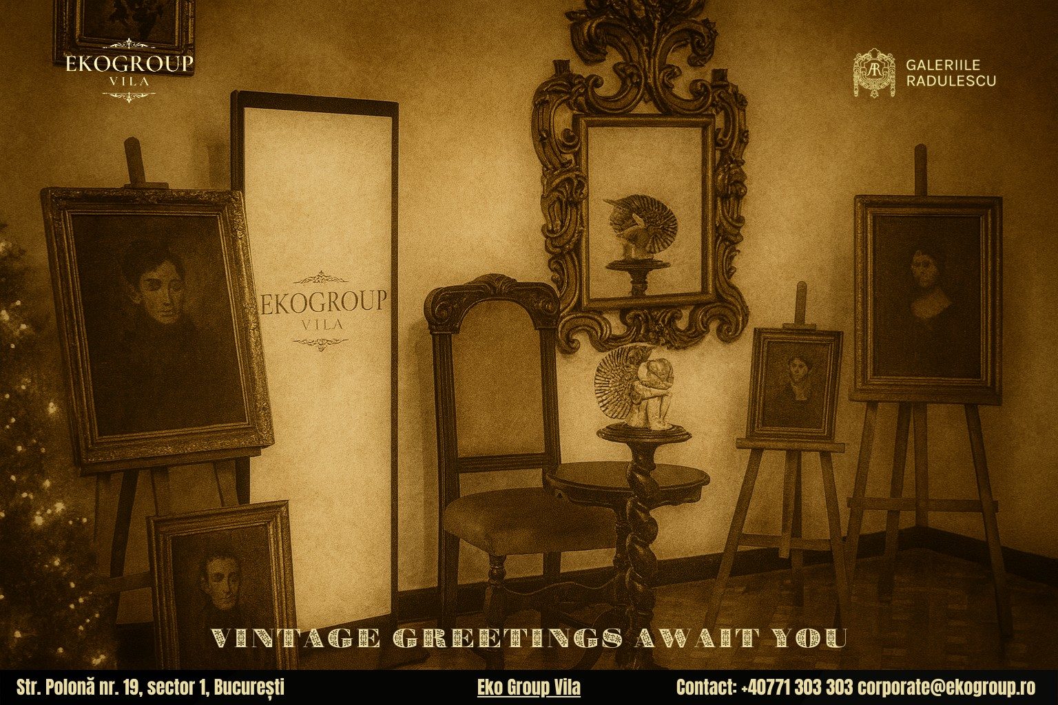 Urări de Crăciun cu parfum interbelic, integrate în atmosfera Crăciunului anilor ’30 găzduit de Eko Group Vila